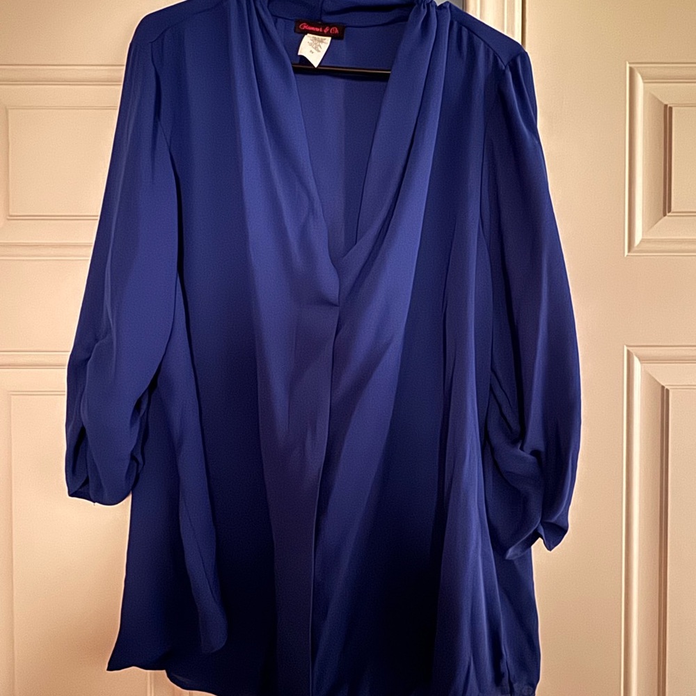 Glamour & Co. Vibrant Blue Top
